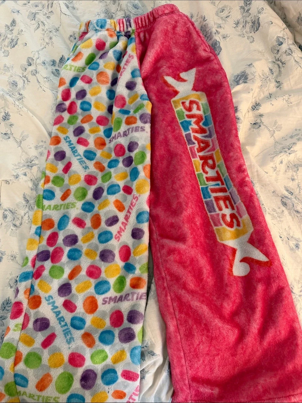 Kids Plush Pajama Set - Pink with Multi-Colored Dot Print